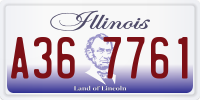 IL license plate A367761