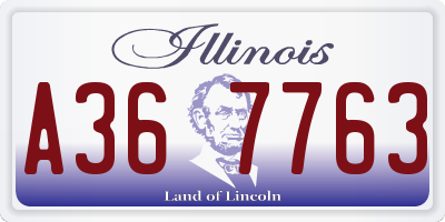 IL license plate A367763