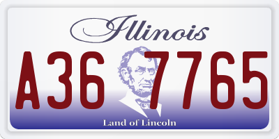 IL license plate A367765