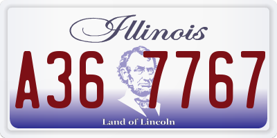 IL license plate A367767