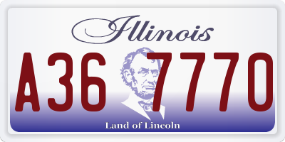 IL license plate A367770