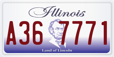 IL license plate A367771