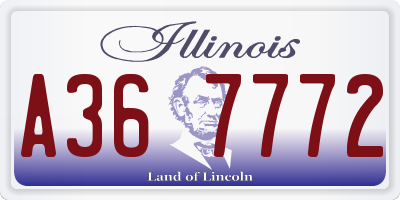 IL license plate A367772