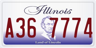 IL license plate A367774
