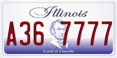 IL license plate A367777