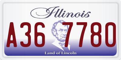 IL license plate A367780
