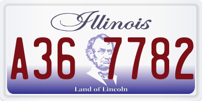 IL license plate A367782