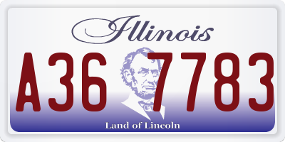 IL license plate A367783