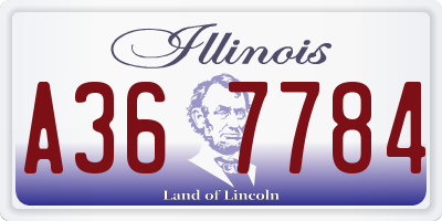 IL license plate A367784