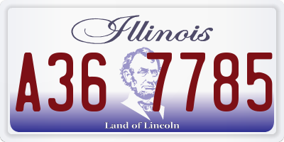 IL license plate A367785