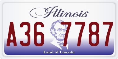 IL license plate A367787