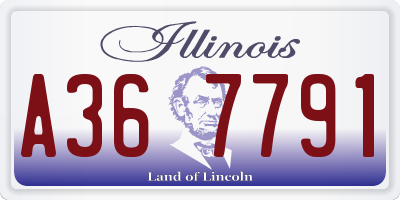 IL license plate A367791