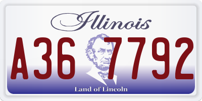 IL license plate A367792