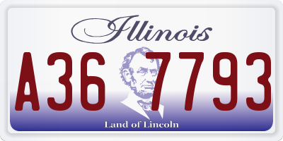 IL license plate A367793