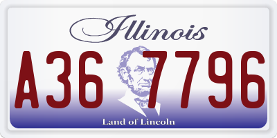IL license plate A367796