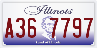 IL license plate A367797