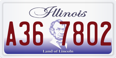 IL license plate A367802