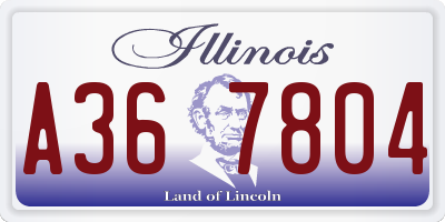 IL license plate A367804