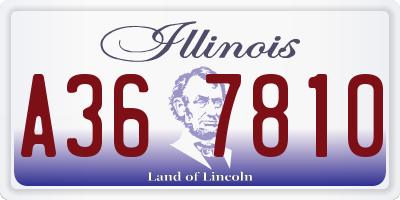 IL license plate A367810