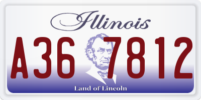 IL license plate A367812