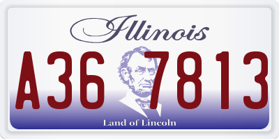 IL license plate A367813