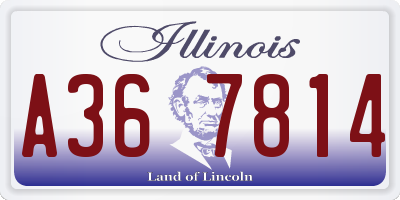 IL license plate A367814
