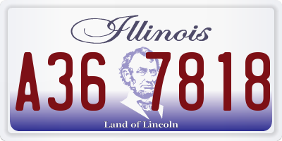 IL license plate A367818