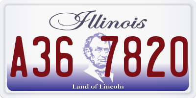 IL license plate A367820