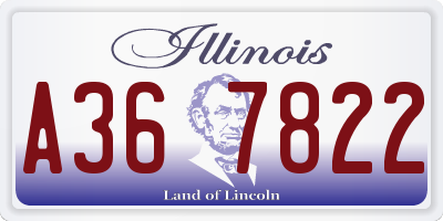IL license plate A367822