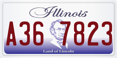 IL license plate A367823