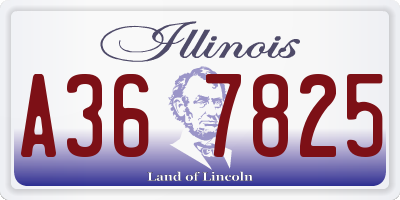 IL license plate A367825