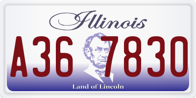IL license plate A367830