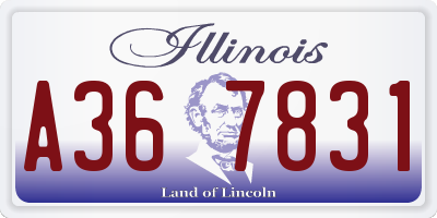 IL license plate A367831