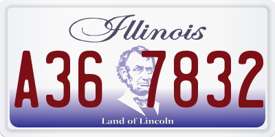 IL license plate A367832