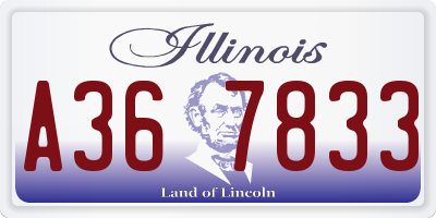 IL license plate A367833