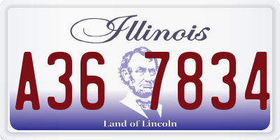 IL license plate A367834