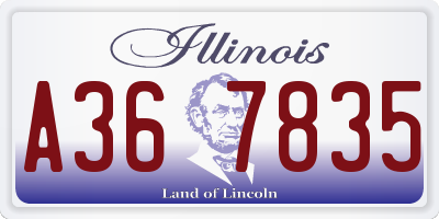 IL license plate A367835