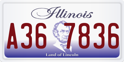 IL license plate A367836