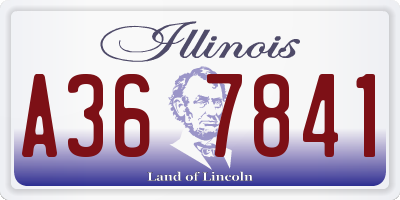 IL license plate A367841