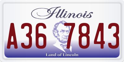 IL license plate A367843