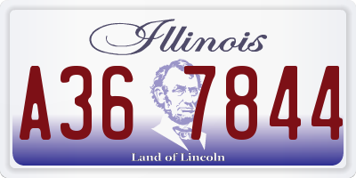 IL license plate A367844