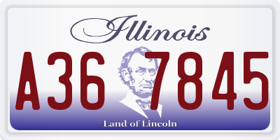 IL license plate A367845