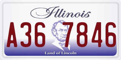 IL license plate A367846