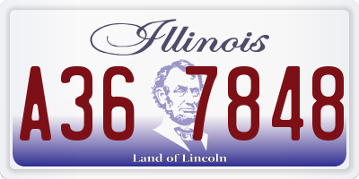 IL license plate A367848