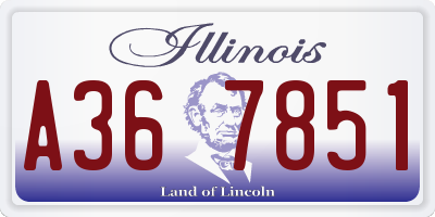 IL license plate A367851