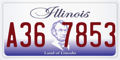 IL license plate A367853