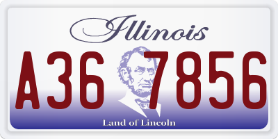 IL license plate A367856