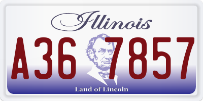 IL license plate A367857