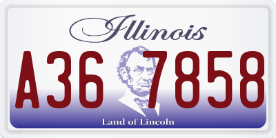 IL license plate A367858