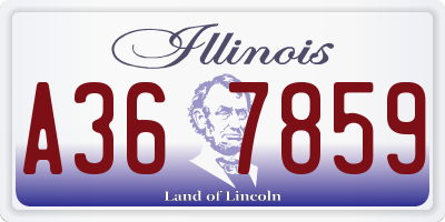 IL license plate A367859